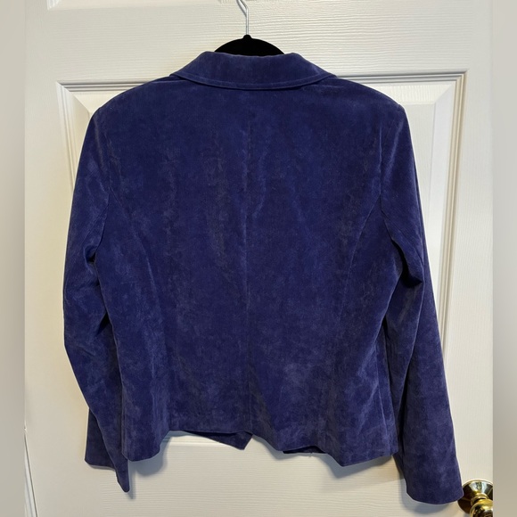 WOMENS R.O.T. DARK LAVENDER CORDUROY LONG SLEEVE FRONT THREE BUTTON CLOSURE SZ L - Picture 7 of 14